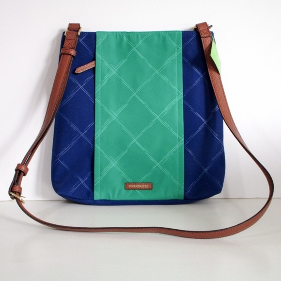 Vera Bradley Handbags - Vera Bradley Preppy Blue and Green Crossbody Bag
